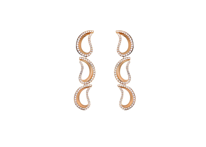 Rose Gold Plated | Cubic Zirconia Set Stud Earrings